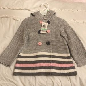 Gray button sweater size 18 months